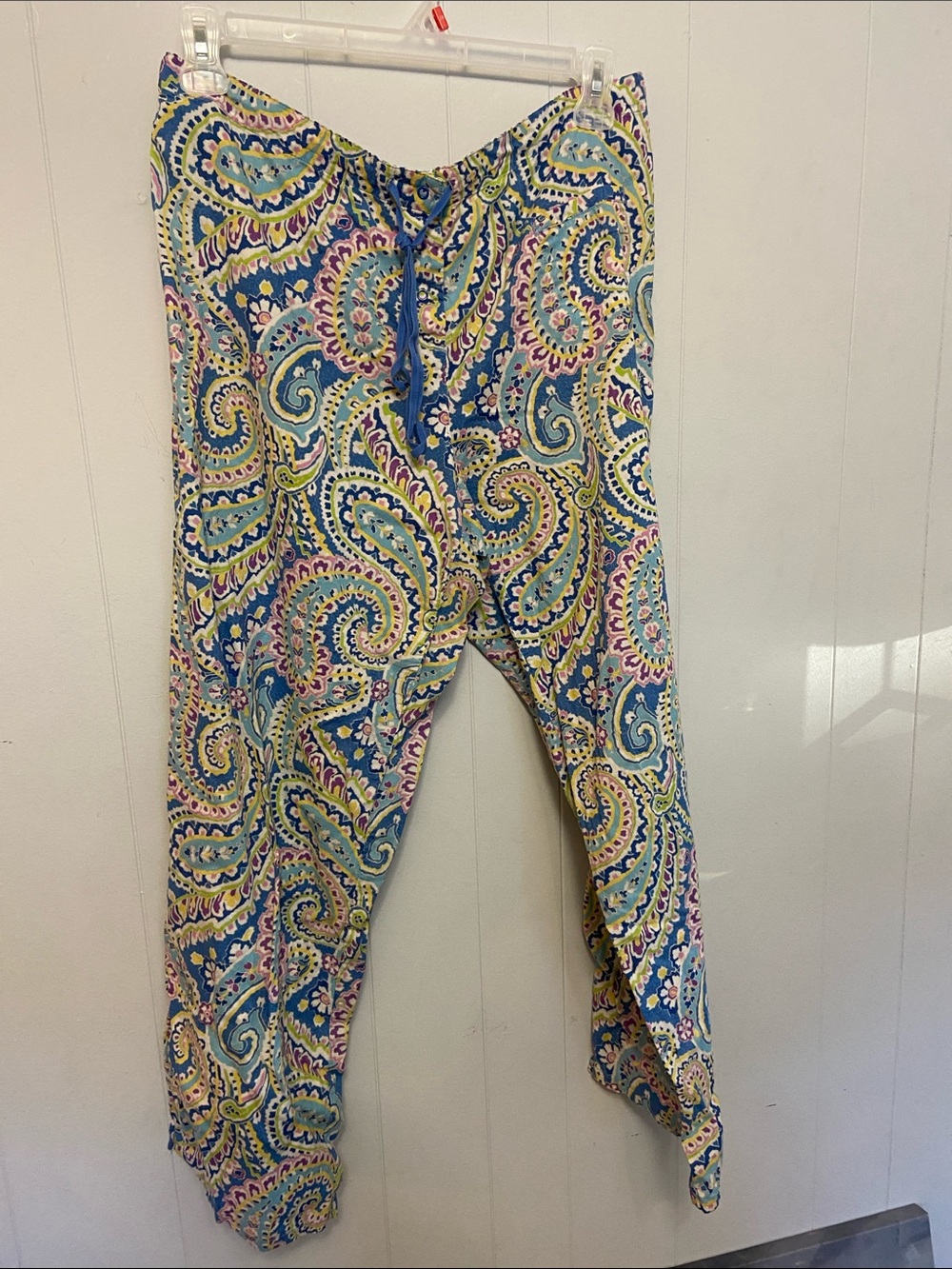Vera Bradley Blue Multicolor Paisley Pajama Pants